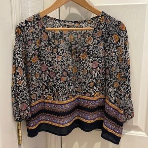 Flower print blouse